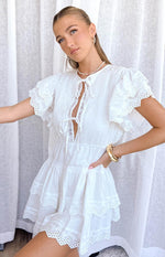 Savannah White Mini Dress Image