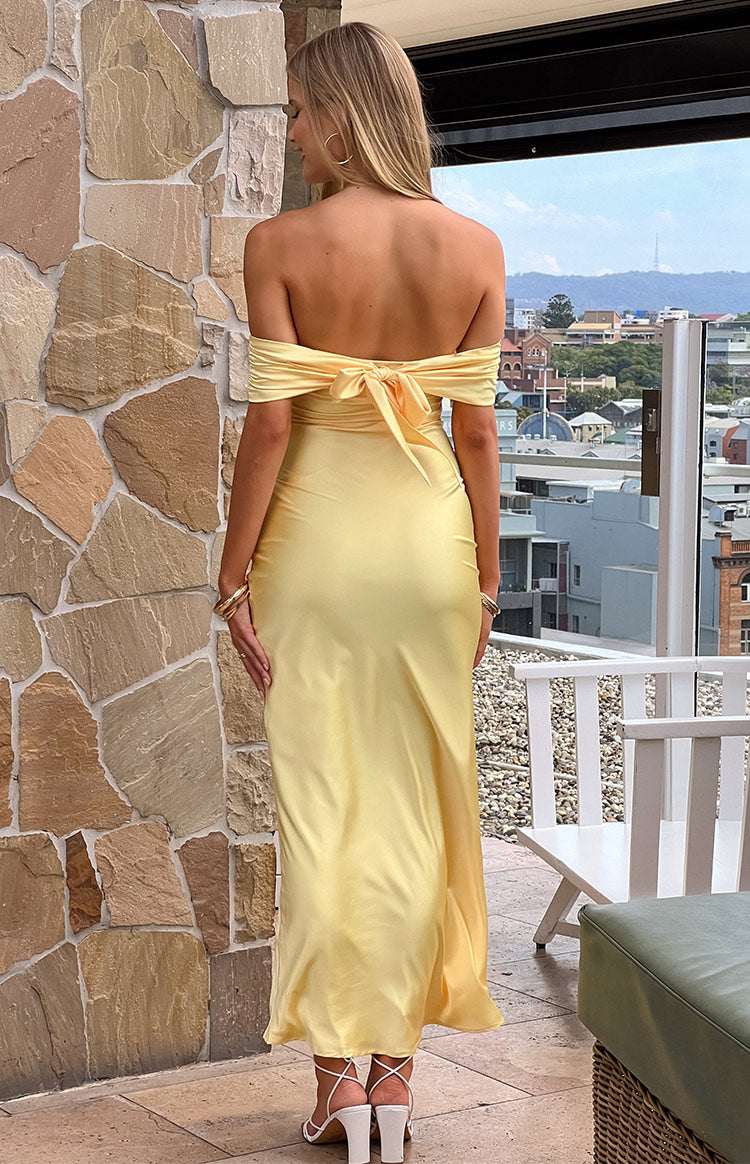 Seraphina Yellow Off The Shoulder Maxi Dress Image