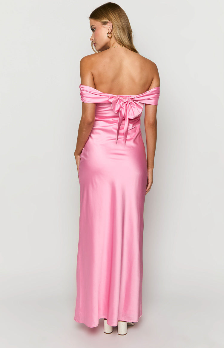 Seraphina Pink Off The Shoulder Maxi Dress Image