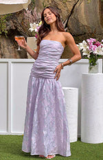 Sinclair Lilac Strapless Maxi Dress Image