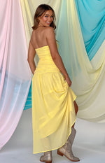 Sinclair Yellow Strapless Maxi Dress Image