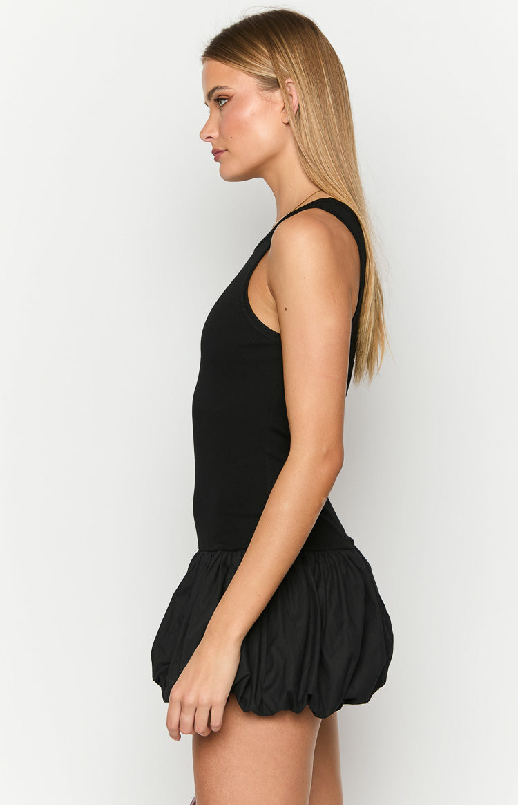 Stiles Black Bubble Mini Dress Image