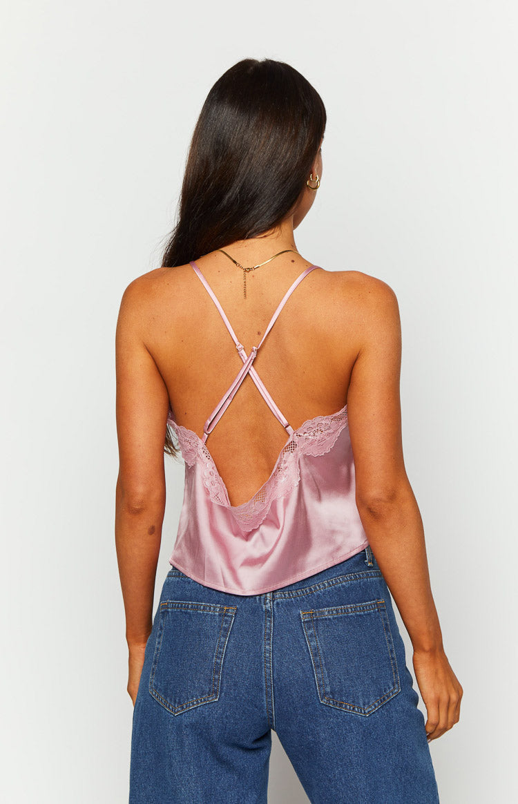 Tammy Pink Lace Cami Top Image