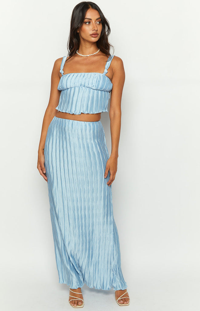 That Occasion Blue Maxi Skirt – Beginning Boutique US