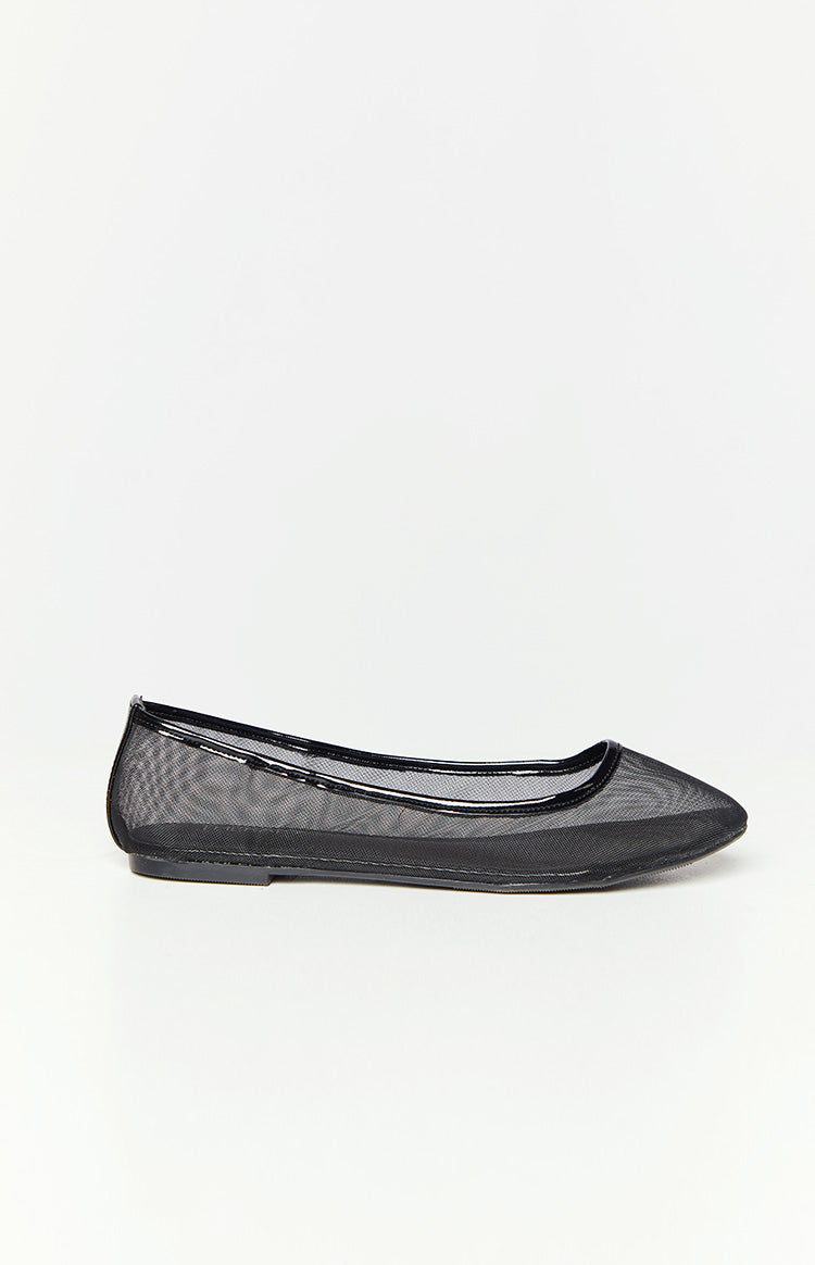 Therapy Arlo Black Crinkle Patent PU Ballet Flats Image