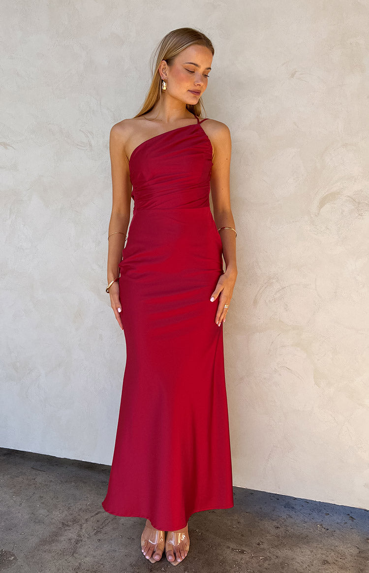 Tina Red Formal Maxi Dress Image