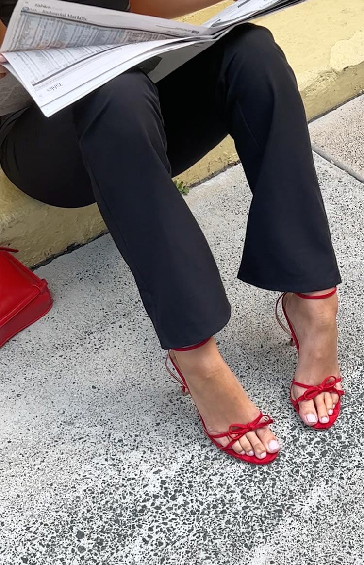 Tony Bianco Lover Red Suede Heels Image