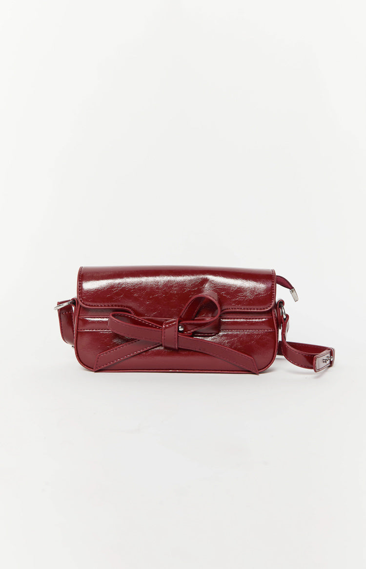 Ursula Red PU Bow Bag Image