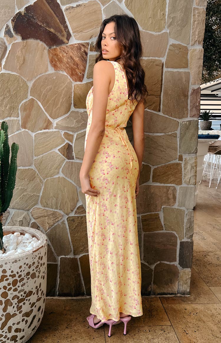 Verlaine Yellow Floral Maxi Dress – Beginning Boutique US