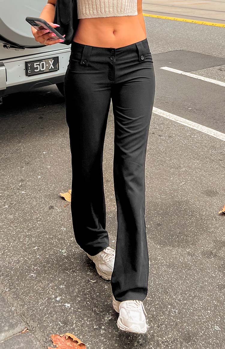 ハッピープライス Low-rise-work pants / black