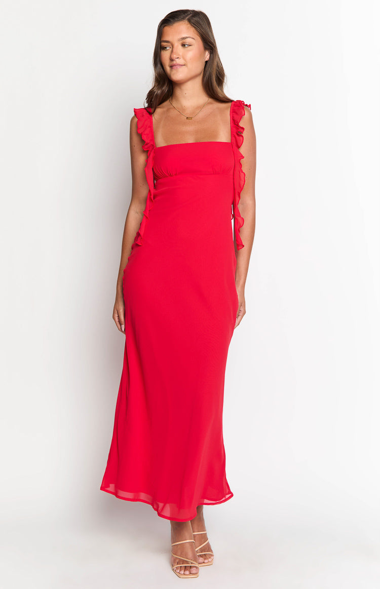 Viona Red Maxi Dress Image