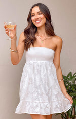 Wiley White Strapless Mini Dress Image