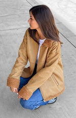 Willow Brown Suede Fur Jacket Image