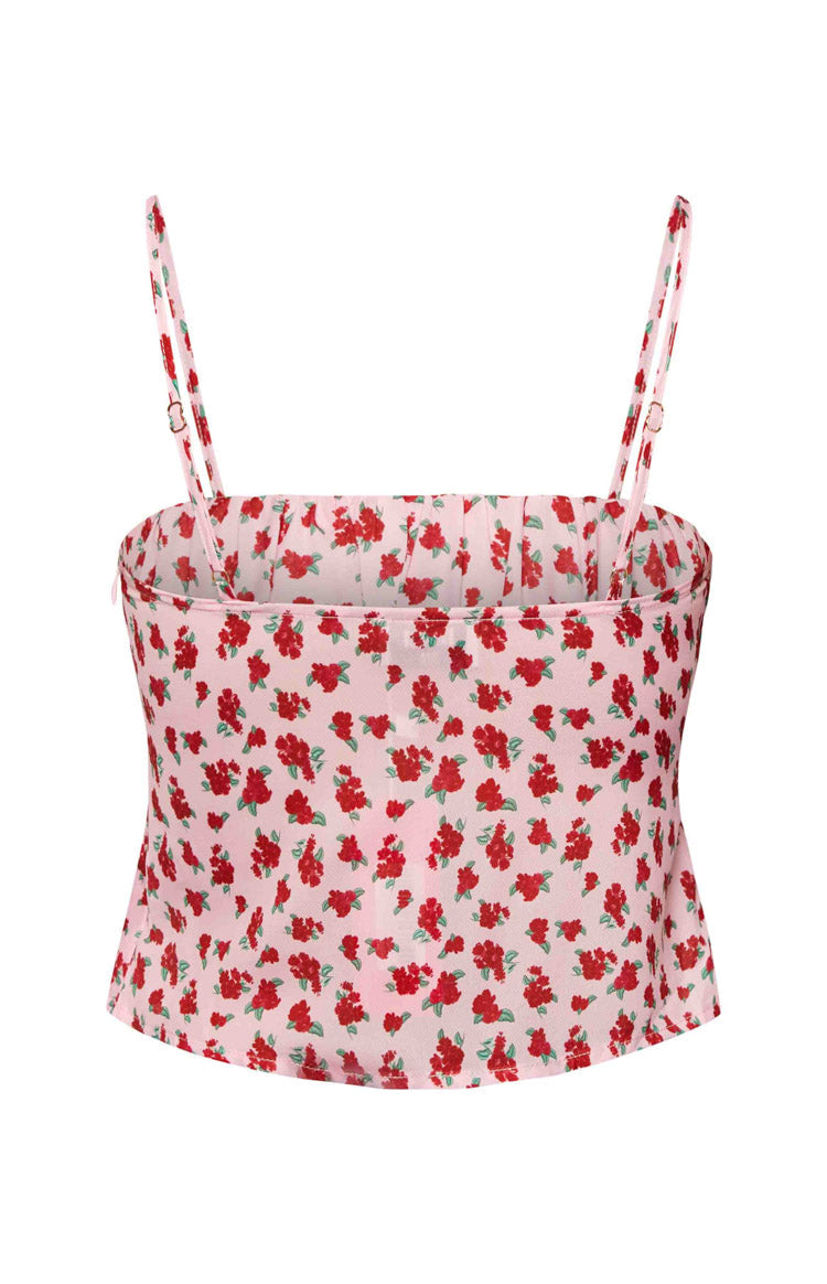 Yesterday Pink Floral Cami Top – Beginning Boutique US