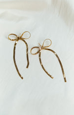 Zenith Gold Bow Earrings (FREE over $100) Image