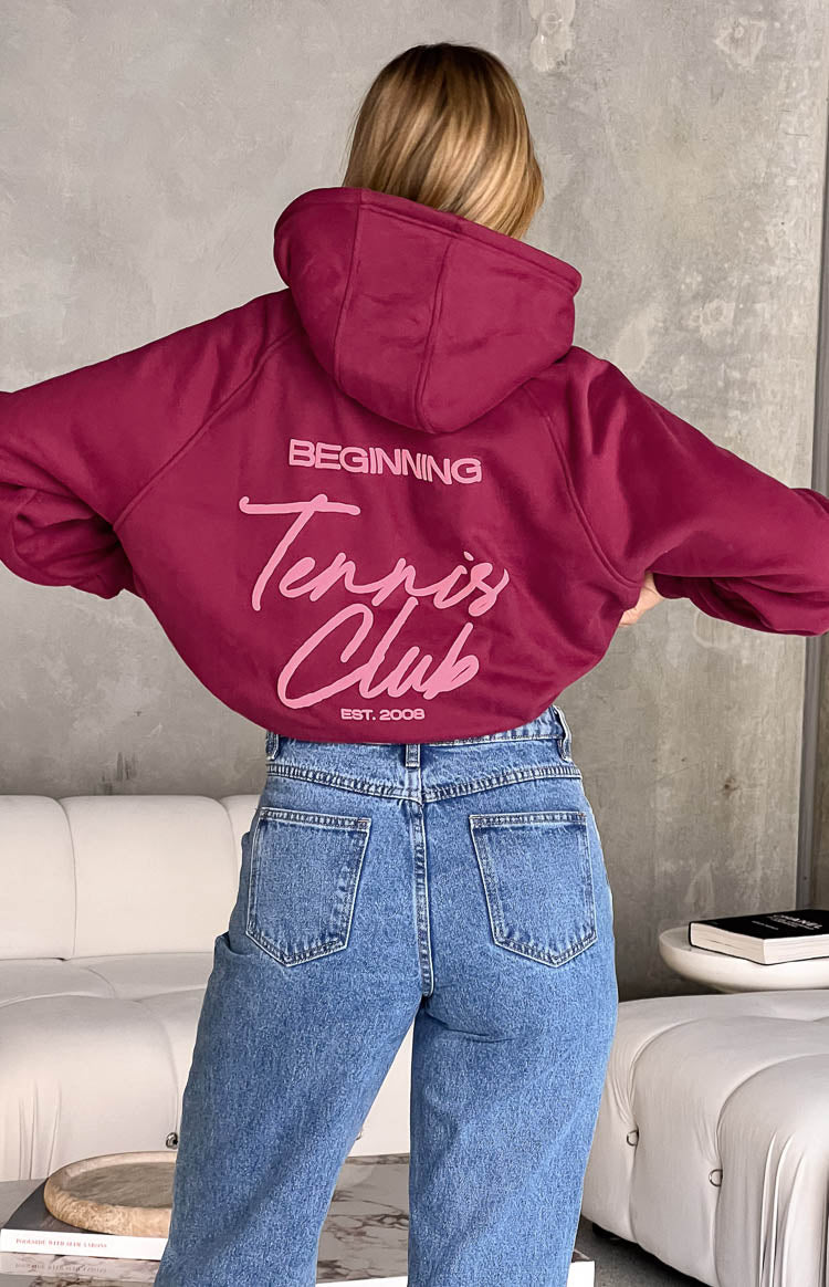 Beginning Red Tennis Club Bubble Hoodie Image