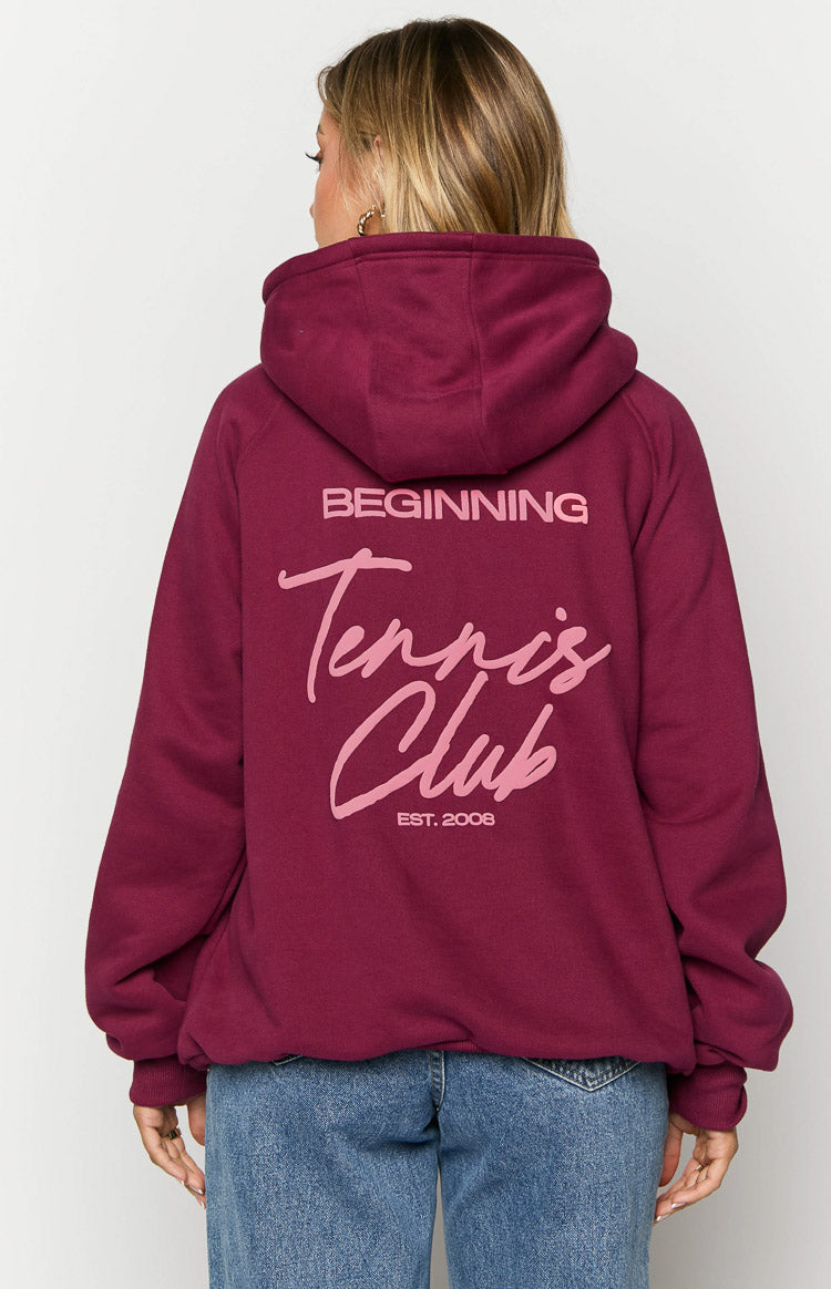 Beginning Red Tennis Club Bubble Hoodie Image