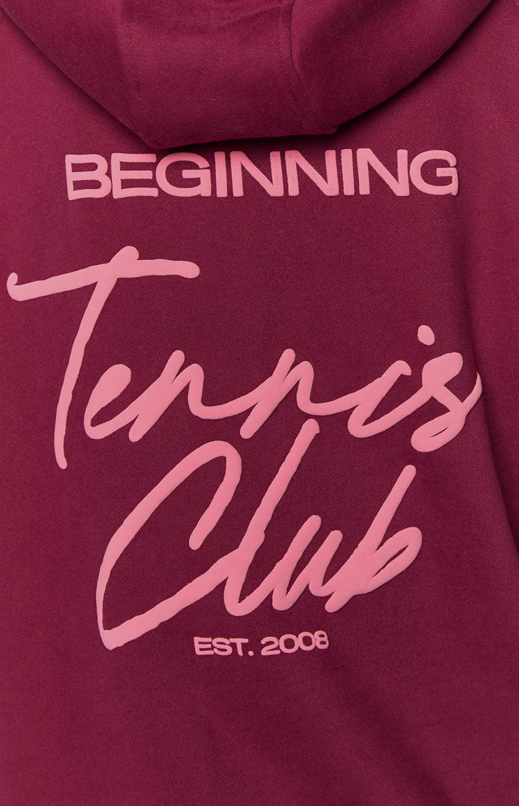 Beginning Red Tennis Club Bubble Hoodie Image