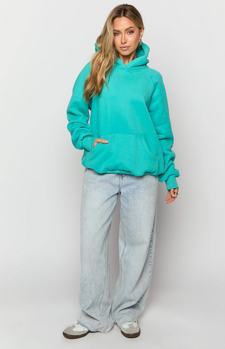 Beginning Teal Established Bubble Hoodie Image