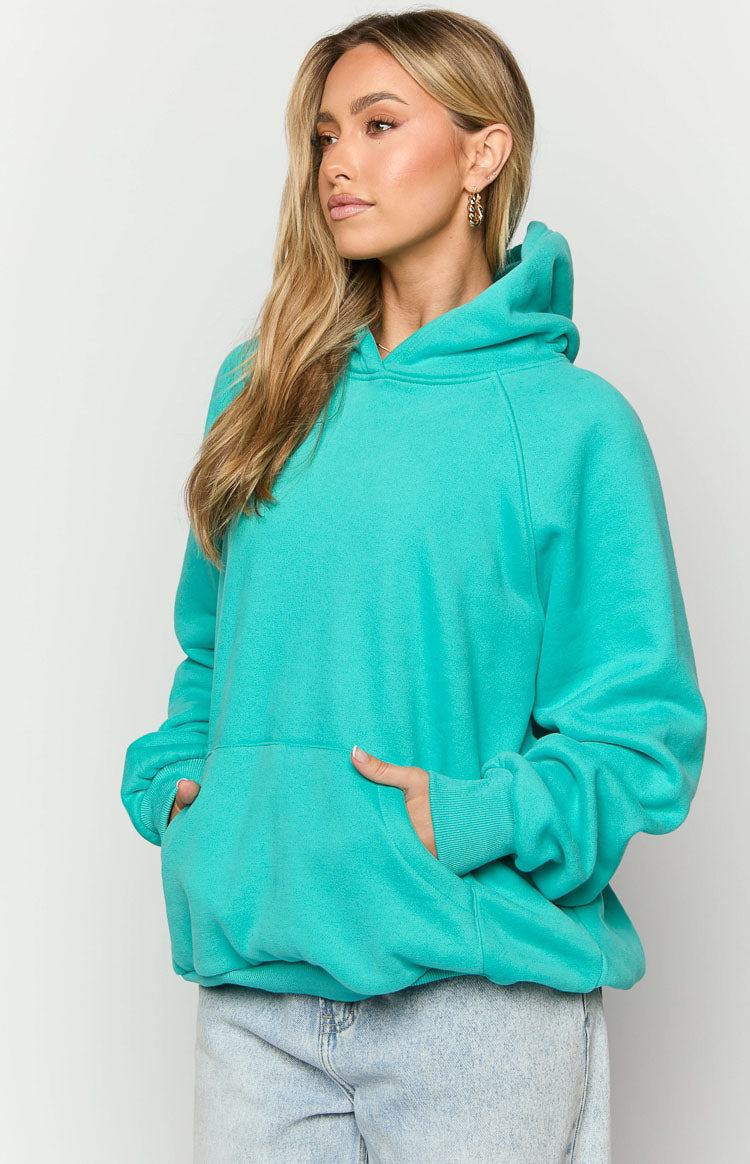 Beginning Teal Established Bubble Hoodie Image