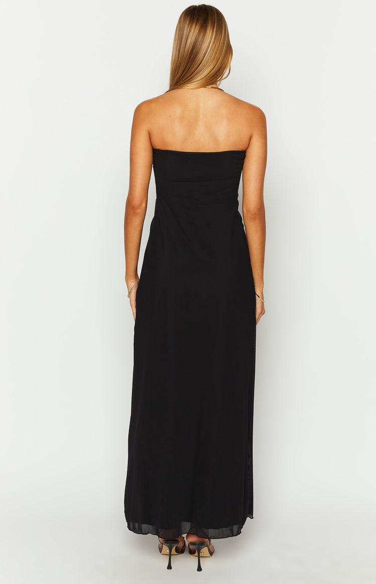 Braelyn Black Strapless Maxi Dress Image