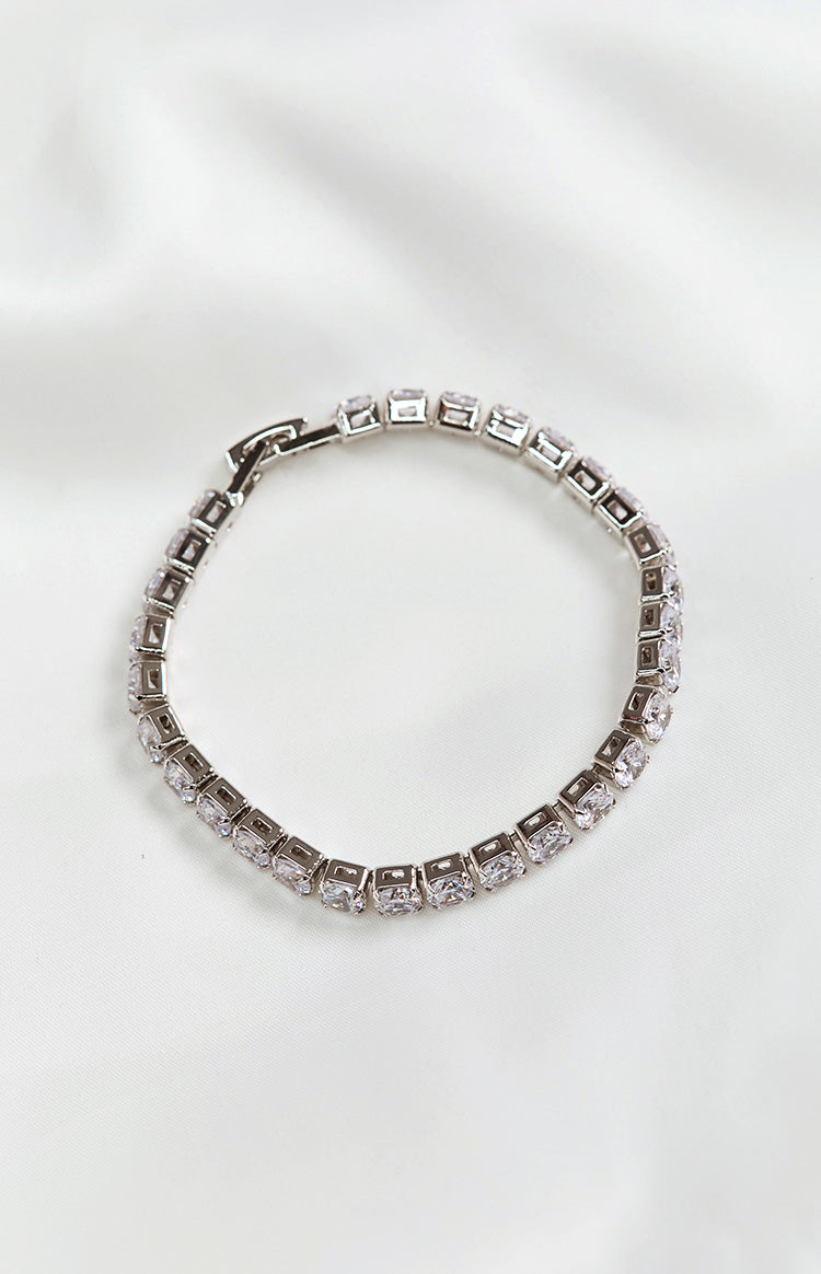 Kim Silver Cubic Zirconia Tennis Bracelet Image