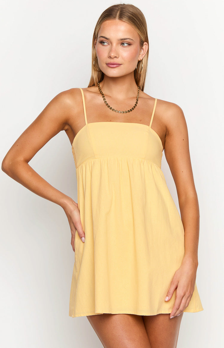 Lotus Love Affair Yellow Mini Dress Image