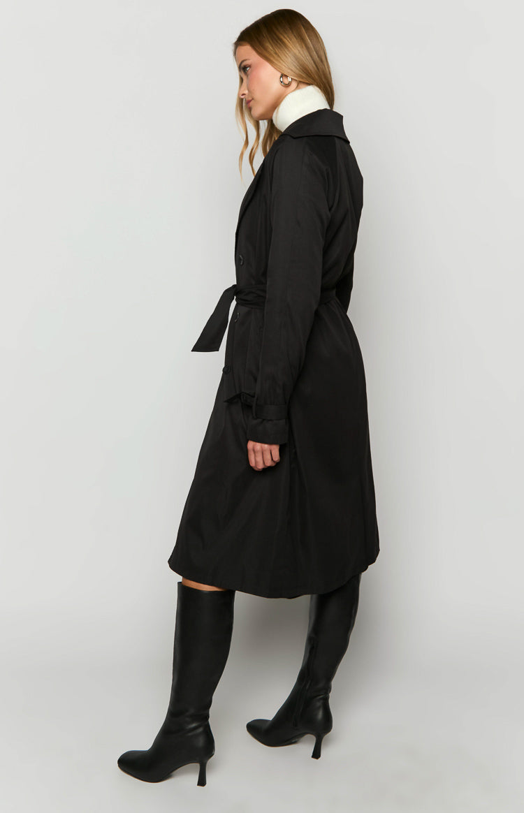 Santos Black Trench Coat Image