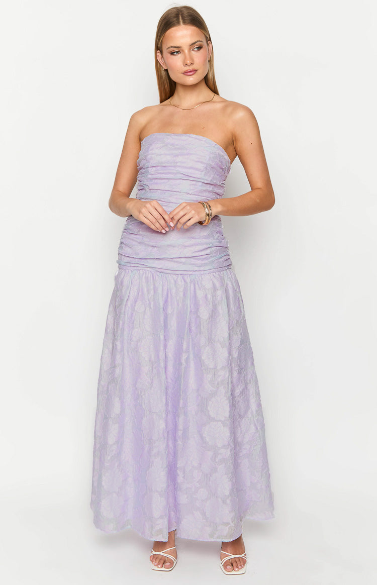 Sinclair Lilac Strapless Maxi Dress Image