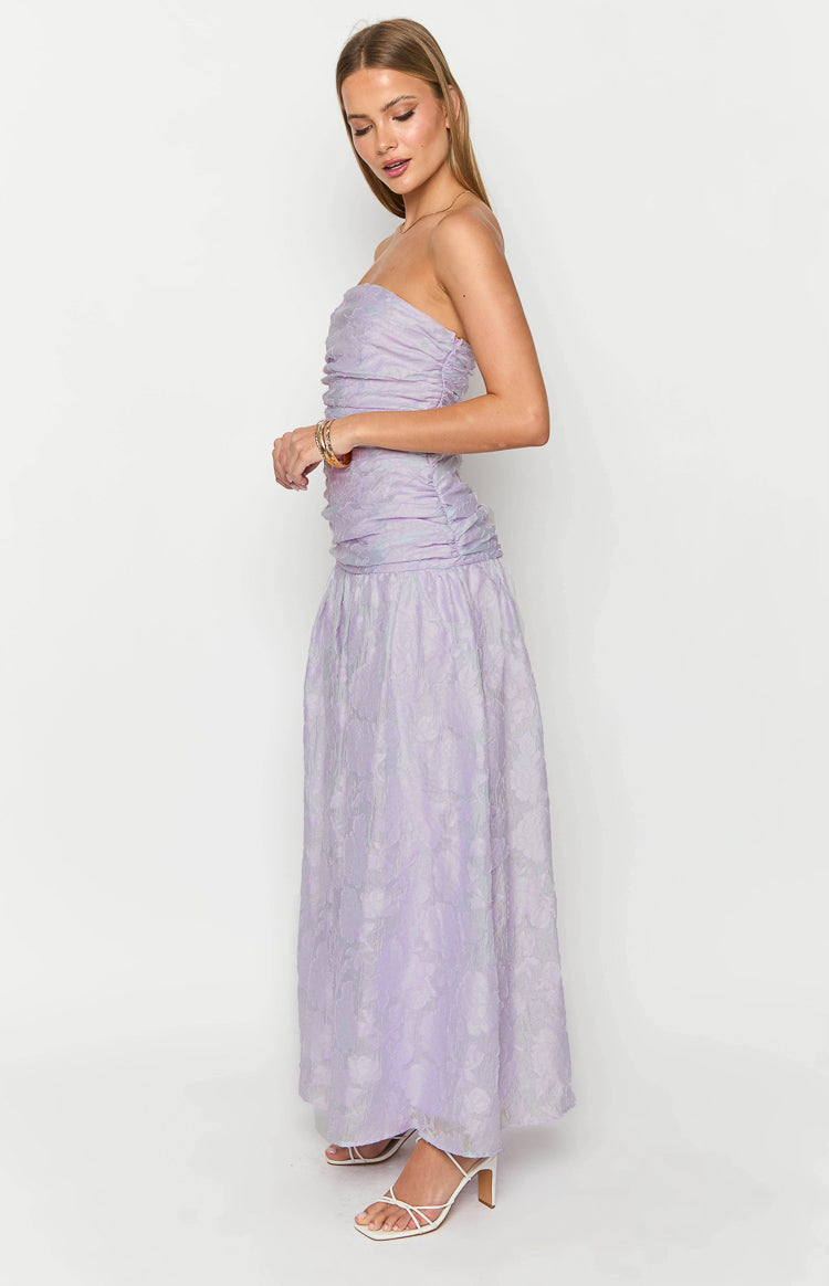 Sinclair Lilac Strapless Maxi Dress Image