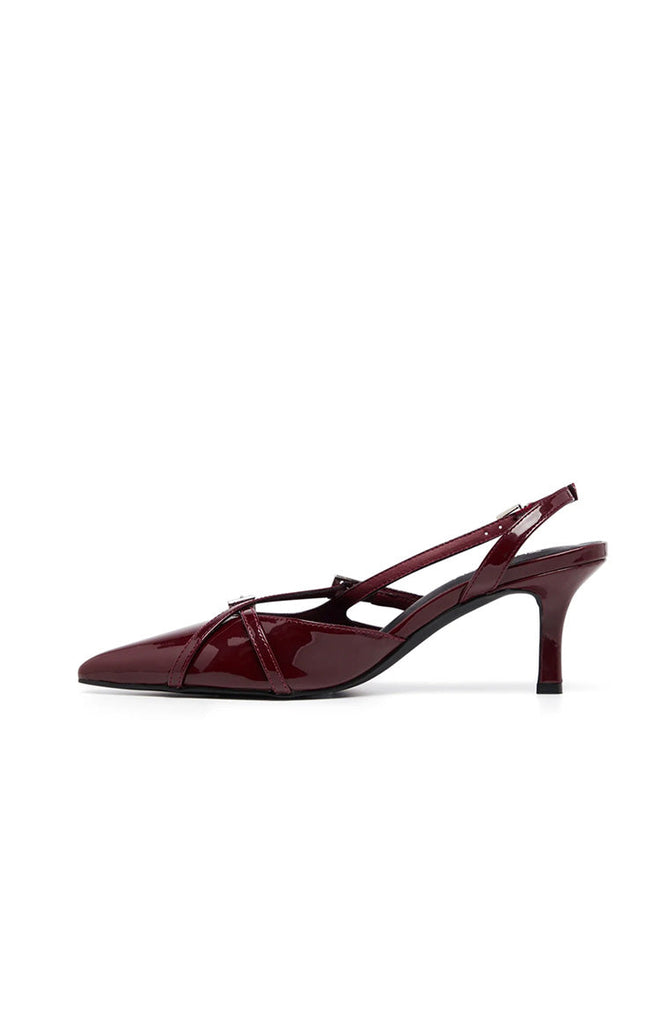 Therapy Juicy Red Patent Slingback Heels – Beginning Boutique US