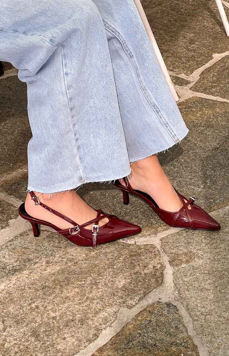 Red patent leather heels online