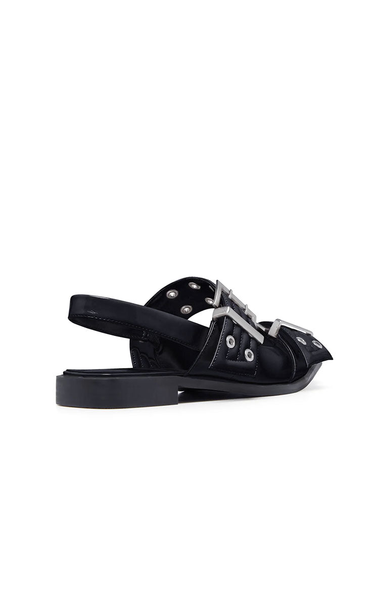 Therapy Matilda Black Patent Pointed Flats Image