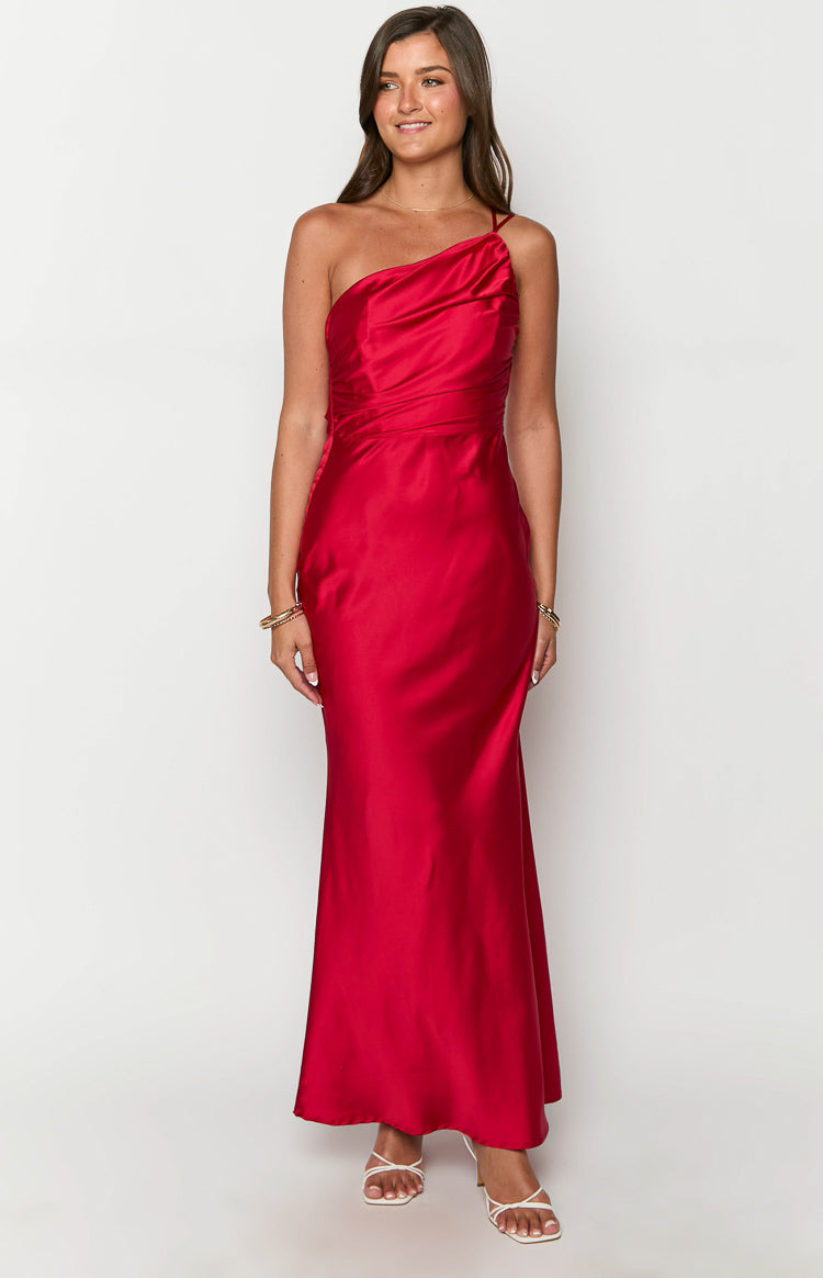 Tina Red Formal Maxi Dress Image