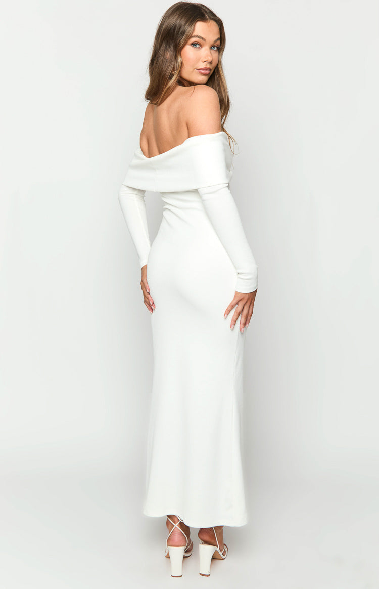 Tuesday White Long Sleeve Maxi Dress Image