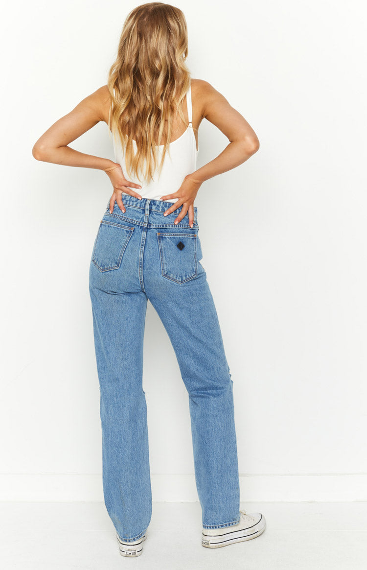 ABRAND A 94 High Straight Georgia Rip Blue Jeans – Beginning Boutique US