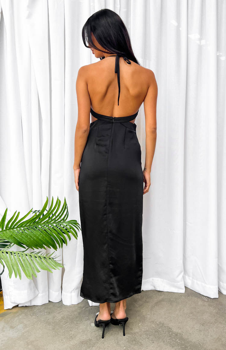 Amani Black Cut Out Maxi Dress – Beginning Boutique US