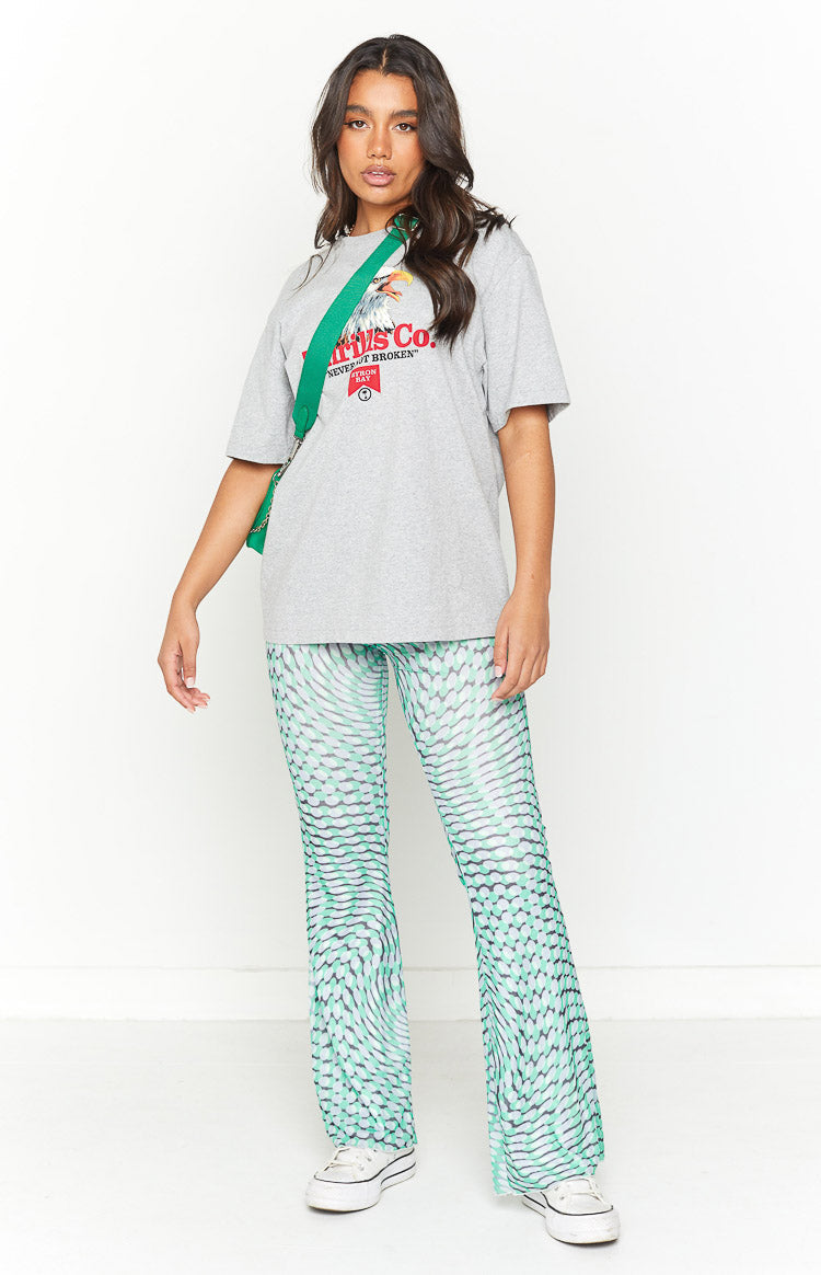 Avalon Green Mesh Mid Rise Pant Image