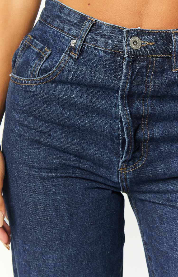 Straight Leg Jeans - Sequin Stripe