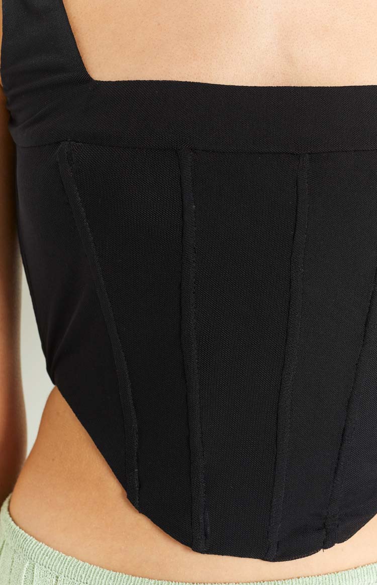 Felicity Black Corset Top – Beginning Boutique