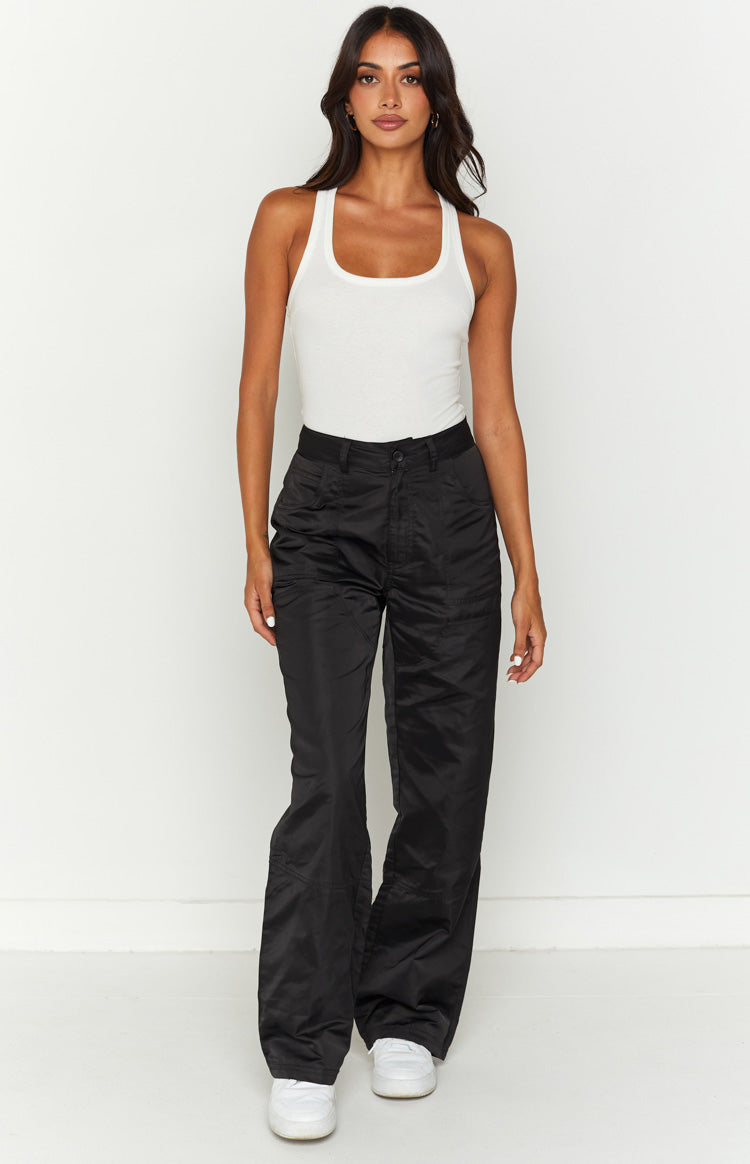 Hartley Black Nylon Pants – Beginning Boutique US