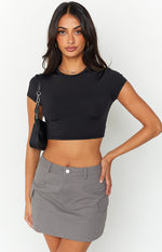 Kacie Grey Cargo Mini Skirt – Beginning Boutique US
