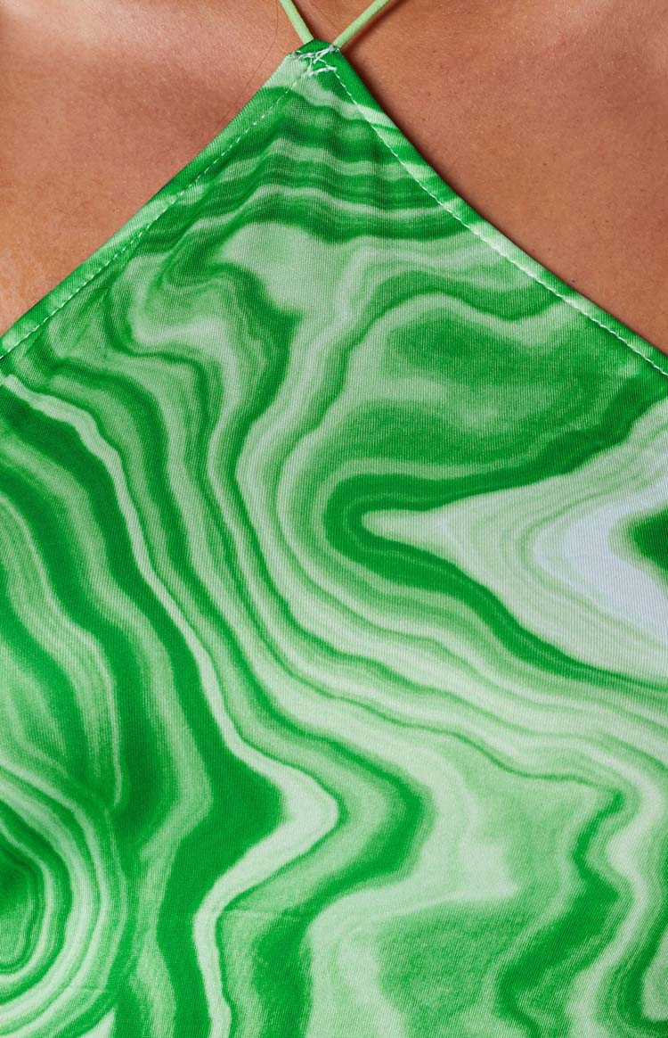 Kendall Swirl Mini Dress Green Image