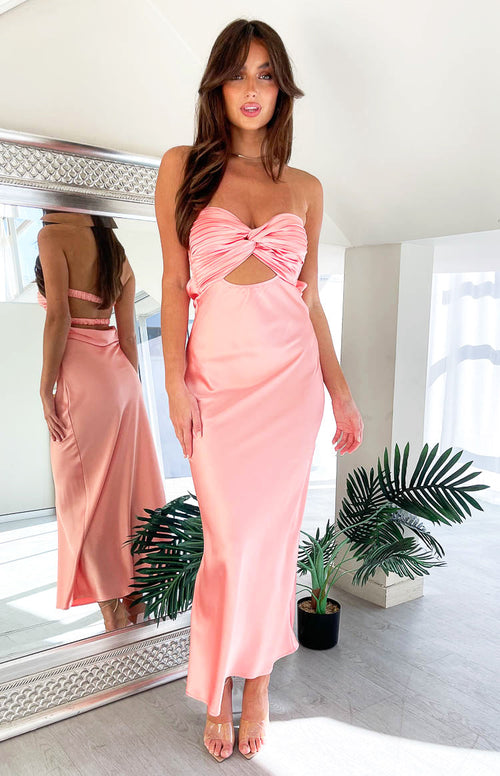 Kata Pink Lace Maxi Dress, | Shop Maxi Dresses by Beginning Boutique