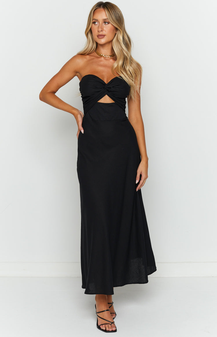 Lucielle Black Midi Dress – Beginning Boutique US