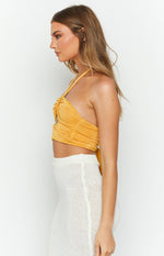 bailey knit halter top in yellow  Trendy Summer Clothing – goldndaze