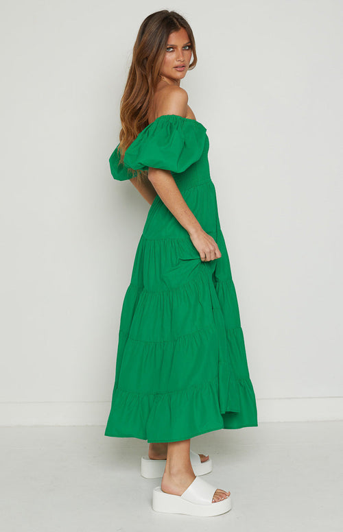Mayfair Green Midi Dress – Beginning Boutique US