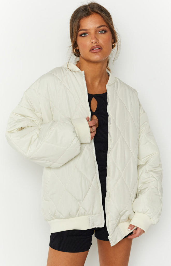 Ramona White Puffer Jacket – Beginning Boutique US