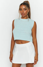 Snoh Pale Blue Knit Tank Image