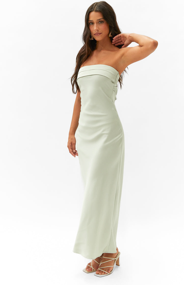 Maiah Sage Maxi Dress – Beginning Boutique US